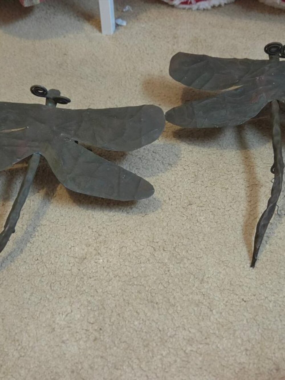 Dragon Fly Yard Art, Set of Two